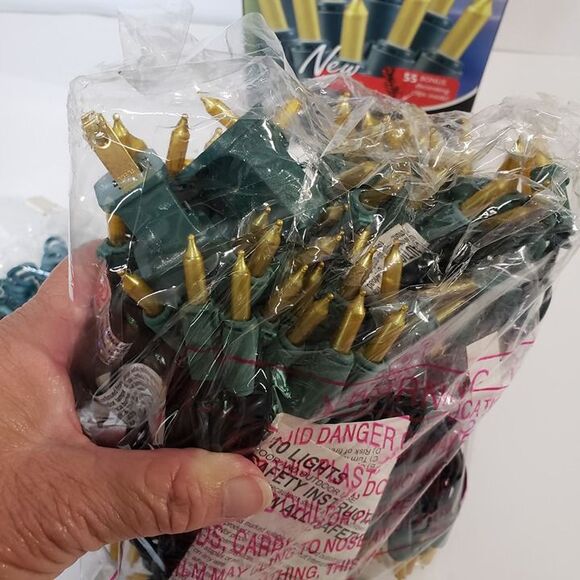 NEW Pearlized Gold Electric 110 Mini String Lights 40ft long - Picture 4 of 8